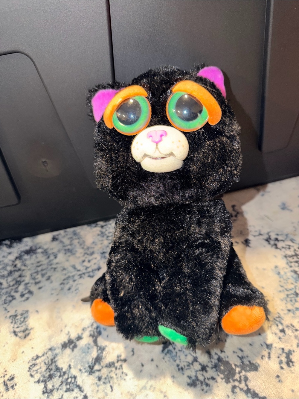 Feisty Pets Katy Cobweb Black Cat Plush 8” Face Changing Jazwares 2019